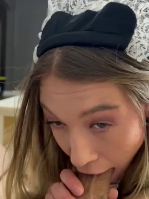 #Blowjob #Brunette #Cosplay #Maid #Sloppy Blowjob #Pov Blowjob #Vertical Porn