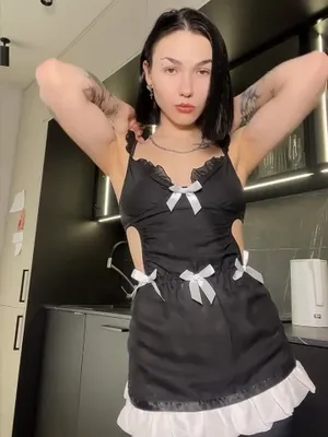#Teen #Tattoo #Beautiful #Onlyfans #Teasing #FYP #Maid Costume #Nose Piercing #Mary Mistress