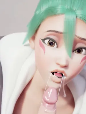 Fuck yeah, this 3D rendered chick is audaciously savoring her own cock like an ice cream during a hot summer's day.