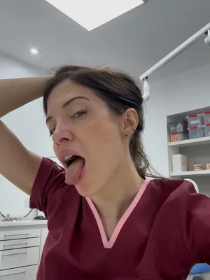 I like to take care of my patients with my tongue