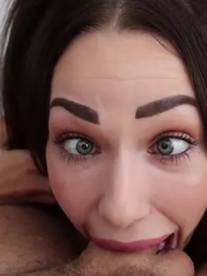 #Blowjob #Brunette #Deepthroat #Ahegao #Drooling #Sloppy Blowjob #Vertical Porn