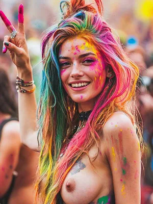 #Public #Tits #Festival Sluts #Party #Naked #Photoshoot #Holi Festival #Colorful