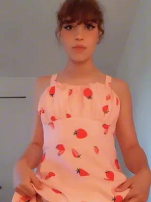 #Teen #Shemale #Brunette #Small Tits #Ass #Cumshot #Solo #Dress #Jerking Off #Vertical Porn #Self Cum Eating #Upskirt
