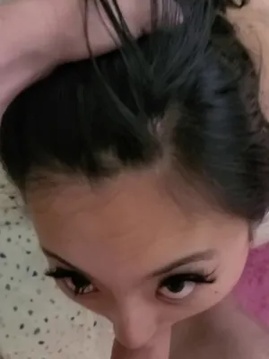 This naughty Asian beauty is devouring a Godzilla-sized cock! 😏 Hope you enjoy my amateur blowjobs. Are you next, baby?