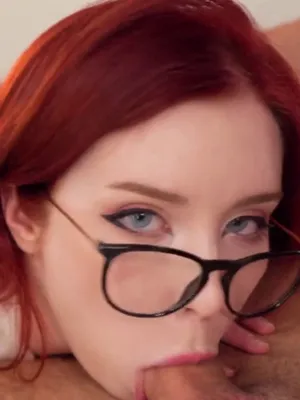 #Blowjob #Redhead #Glasses #Vertical Porn