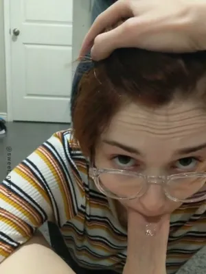 Teen laughs while gagging on big cock *teaser*