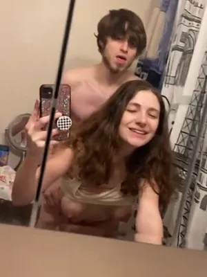 #Teen #Brunette #Bathroom #Couples #Fucking #Home Video #Natural Tits #From Behind #Vertical Porn