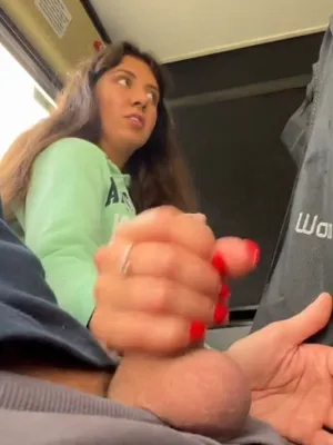 #Public #Brunette #Handjob #Bus #Vertical Porn