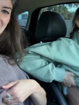 Two sultry vixens, warmed by the heat of the backseat, ready for a fuck fest.