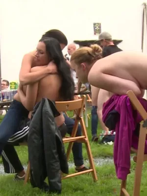 Bunch of naughty ladies naked in the wild, ready to get down 'n dirty with some messy blowjobs and heavy fucking. Welcome to the Czech Garden Party!