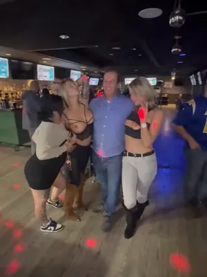 Group of fuckers gyrating their asses off in a fucking bowling alley