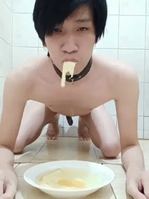 #Asian #Pissing #Cumshot #Solo #Gay #Slim #Jerking Off #Vertical Porn #Collar #Food Fetish #Self Piss Swallow #Puppy Boy