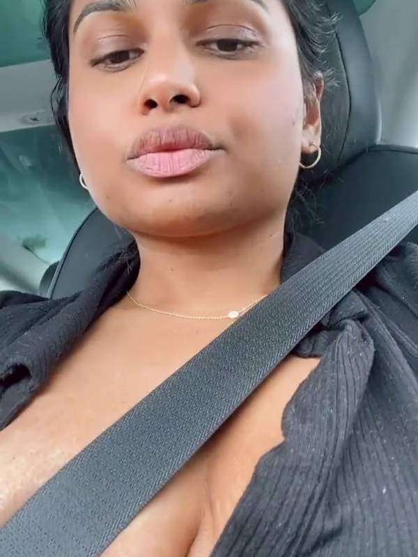 Watch me flaunt my luscious tits in this car bet you can t resist  